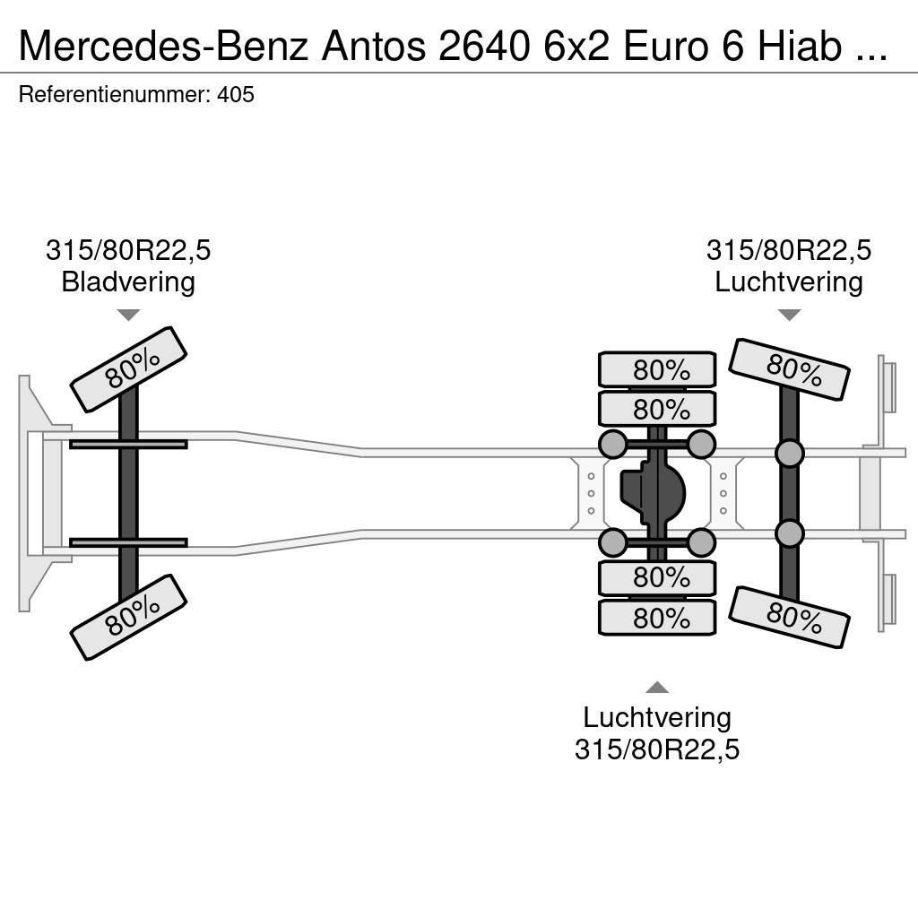 Mercedes-Benz Antos 2640 6x2 Euro 6 Hiab 166K Hipro 2 x Hydr. Ro All terrain cranes