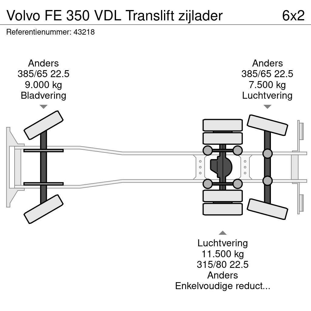 Volvo FE 350 VDL Translift zijlader Popelářské vozy