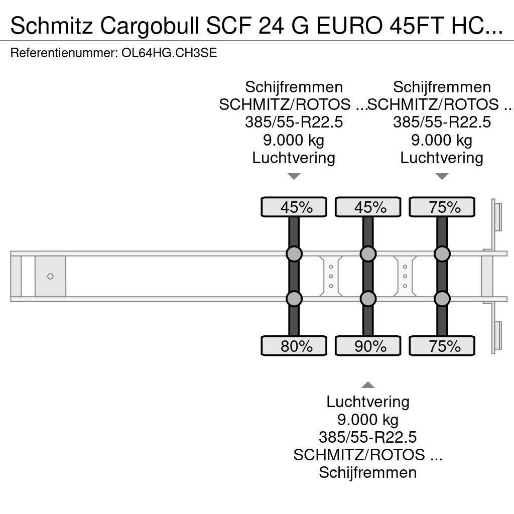 Schmitz Cargobull SCF 24 G EURO 45FT HC, discbrakes, extendable fron Containerframe semi-trailers