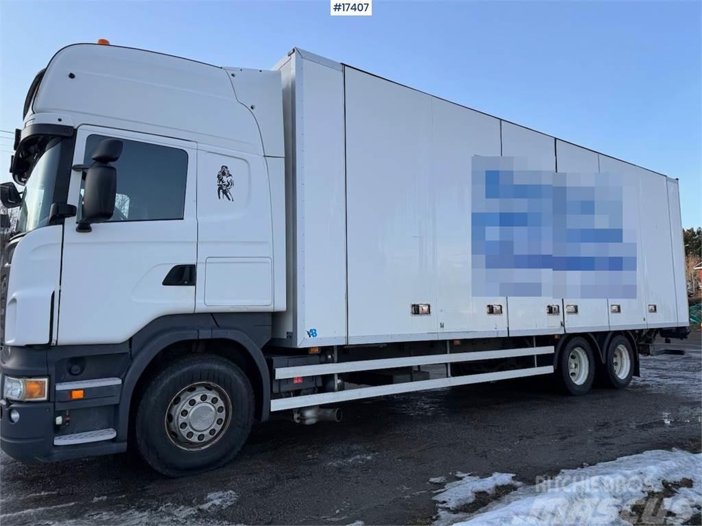 Scania R420LB 6x2 box truck w/ rear lift REP OBJECT Skříňová nástavba