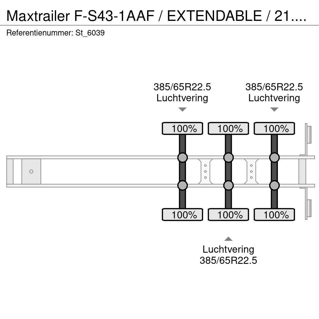 MAX Trailer F-S43-1AAF / EXTENDABLE / 21.10 mtr / TE KOOP - TE Ostatní návěsy