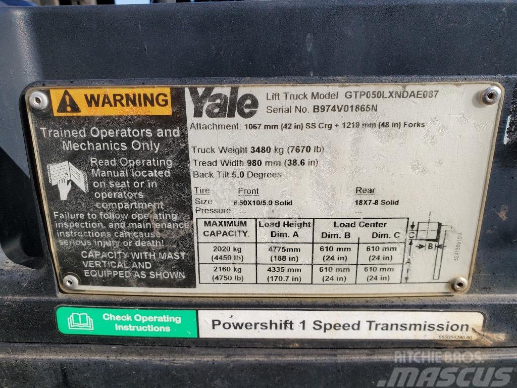 Yale GTP050 Další