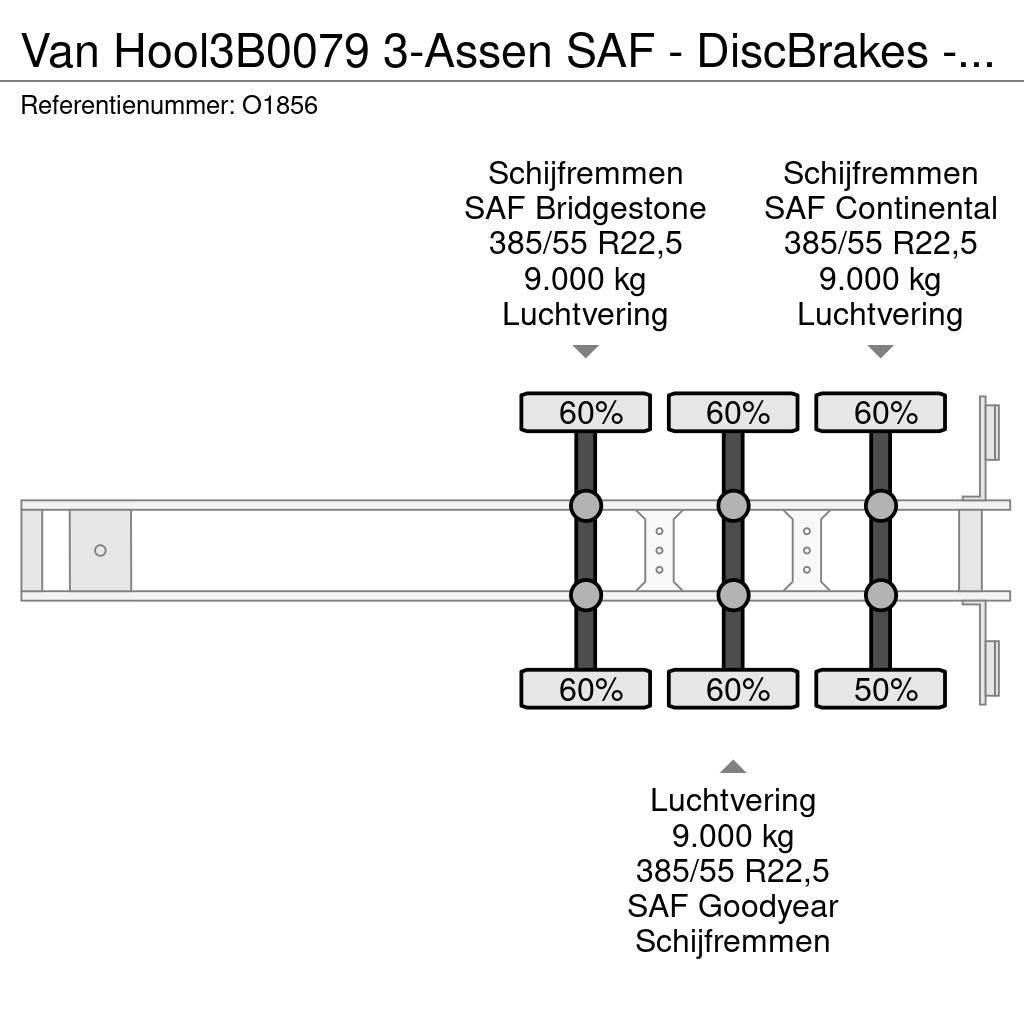 Van Hool 3B0079 3-Assen SAF - DiscBrakes - ADR - Backslider Kontejnerové návěsy