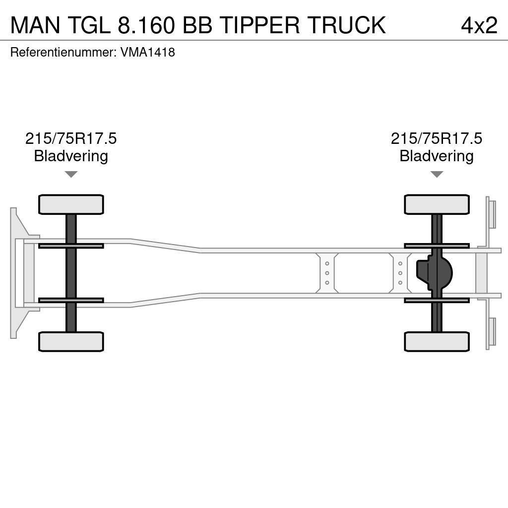 MAN TGL 8.160 BB TIPPER TRUCK Sklápěče