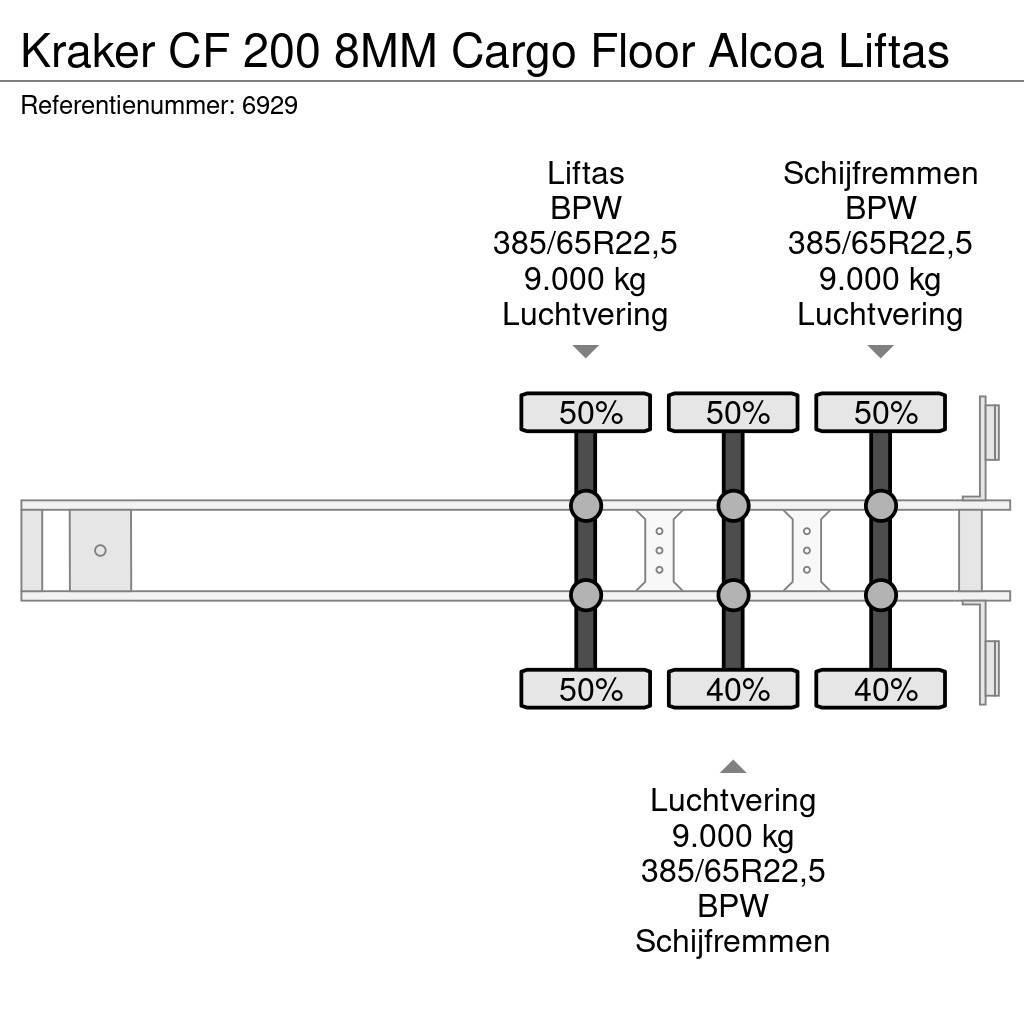 Kraker CF 200 8MM Cargo Floor Alcoa Liftas Návěsy s pohyblivou podlahou