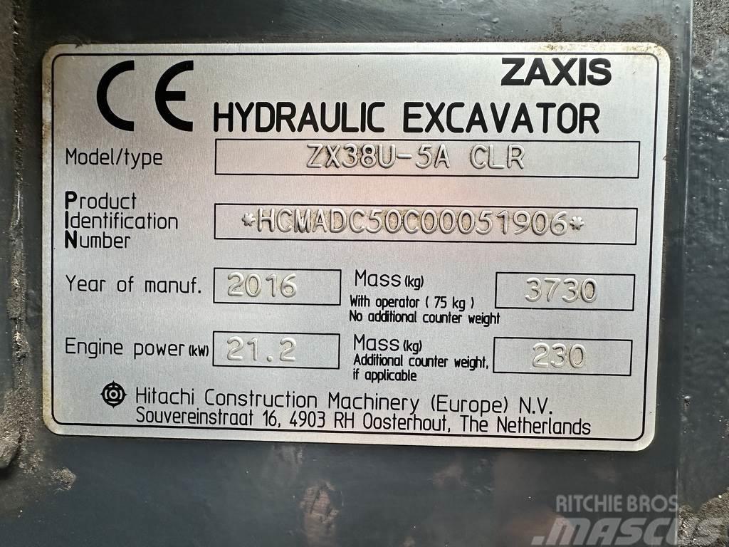 Hitachi ZX38U-5A Pásová rýpadla