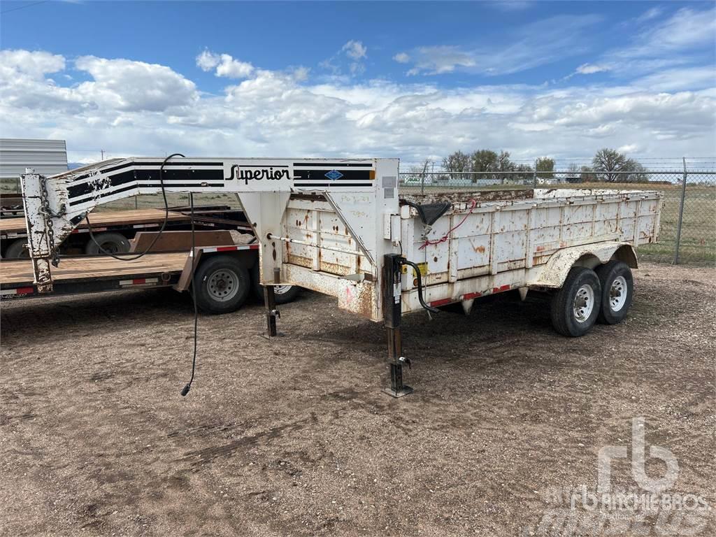 Superior 16 ft T/A Gooseneck Dump Vehicle transport trailers