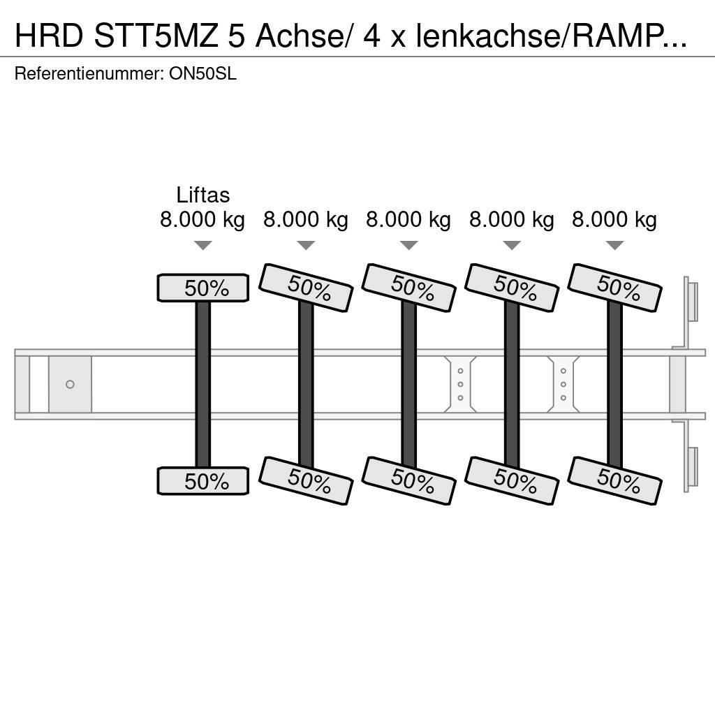 HRD STT5MZ 5 Achse/ 4 x lenkachse/RAMPEN/EXTENDABLE!! Low loader-semi-trailers