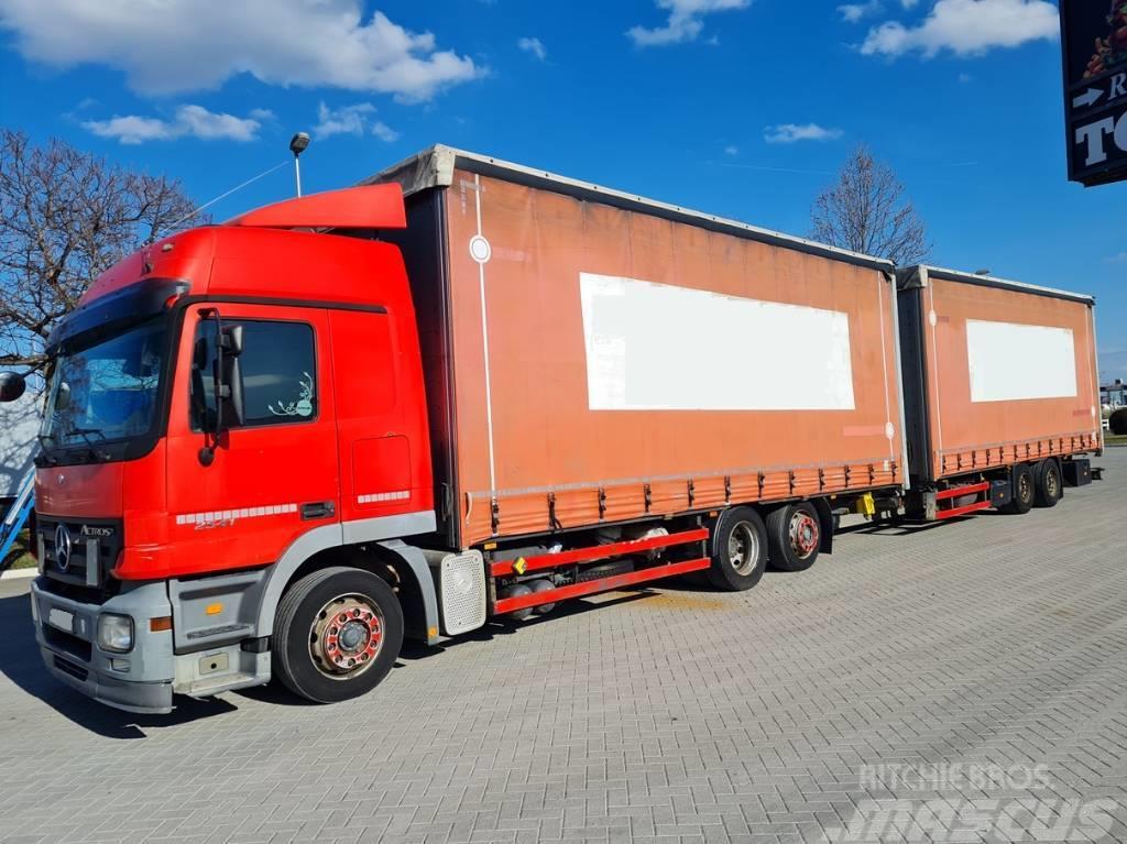 Mercedes-Benz 2541 / 7.7m + 7.7m Curtainsider trucks