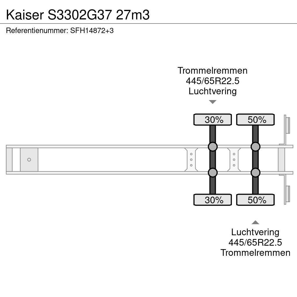 Kaiser S3302G37 27m3 Tipper semi-trailers