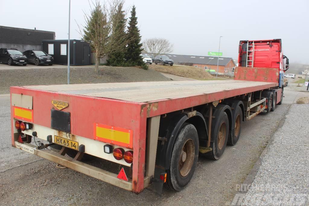 Broshuis 3 Ax  flat extension trailer. Flatbed/Dropside semi-trailers