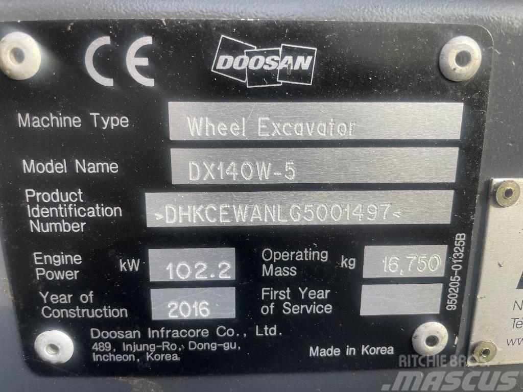 Doosan DX 140 W-5 Dismantled: only spare parts Wheeled excavators
