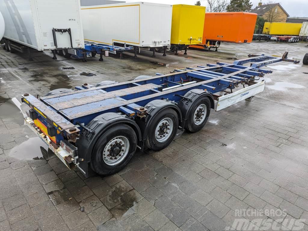 Krone SD 3-Assen BPW -ContainerChassis - Achterschuiver Containerframe semi-trailers