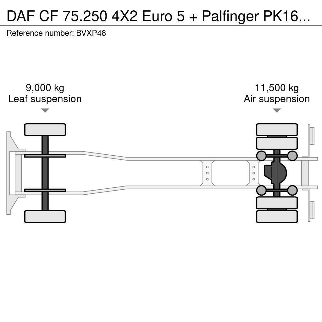 DAF CF 75.250 4X2 Euro 5 + Palfinger PK16502 D (Glas / All terrain cranes
