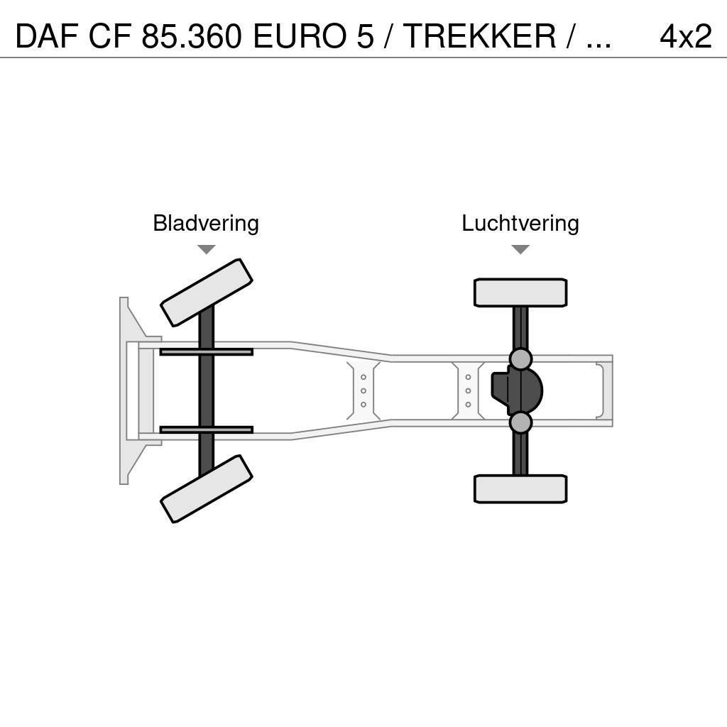 DAF CF 85.360 EURO 5 / TREKKER / BAKWAGEN COMBI / PALF Tractor Units