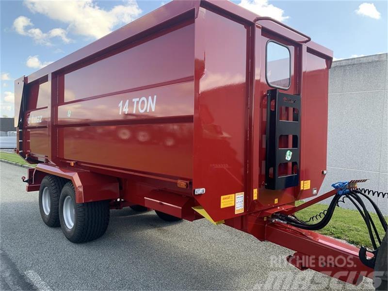 Tinaz 14 tons bagtipvogne Ny model XL og konisk kasse Tipper trailers