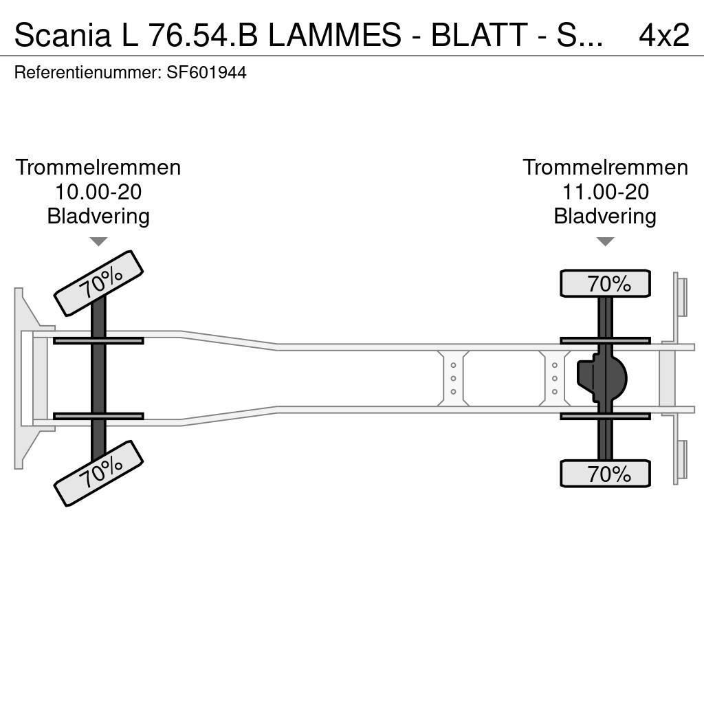 Scania L 76.54.B LAMMES - BLATT - SPRING Flatbed / Dropside trucks