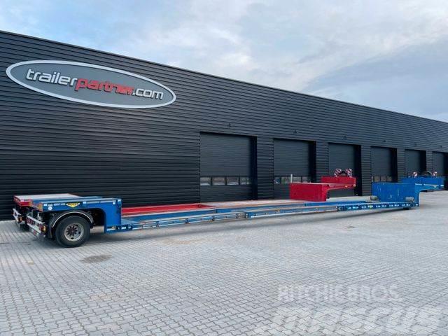 Broshuis 1 axle tiefbett/ 2 x ausziehbar 17.600 mm Low loader-semi-trailers