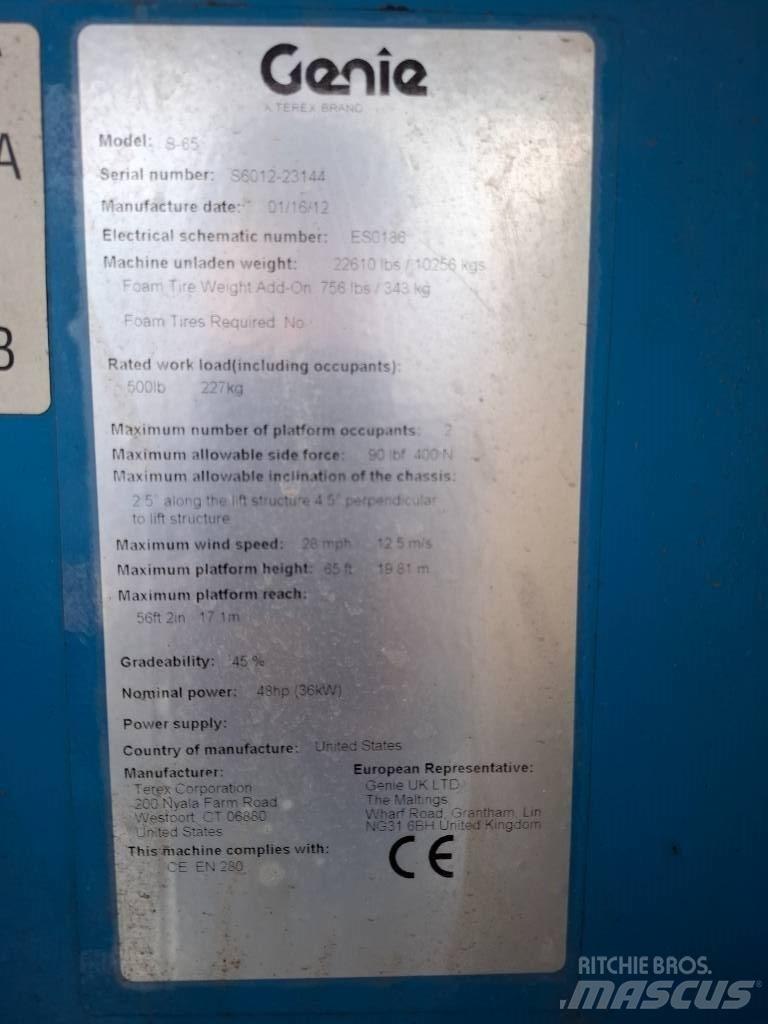 Genie S 65 Teleskopické plošiny