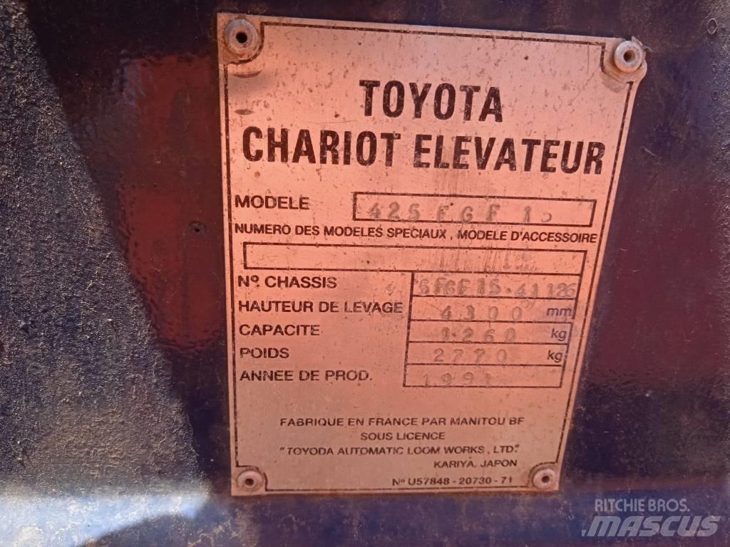 Toyota 42-5FGF15 LPG vozíky
