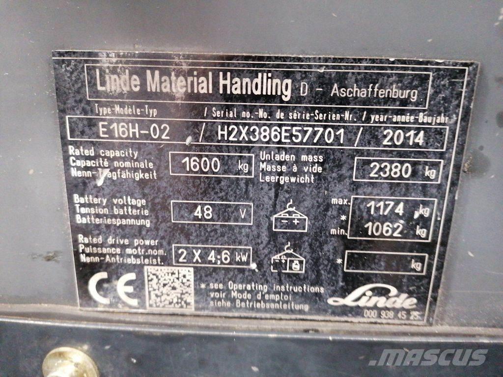 Linde E16H-02 Akumulátorové vozíky