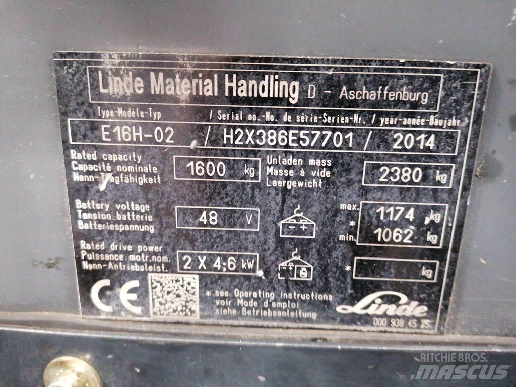 Linde E16H-02 Akumulátorové vozíky