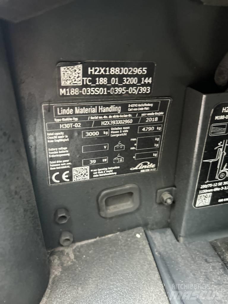 Linde H30T-02 LPG vozíky