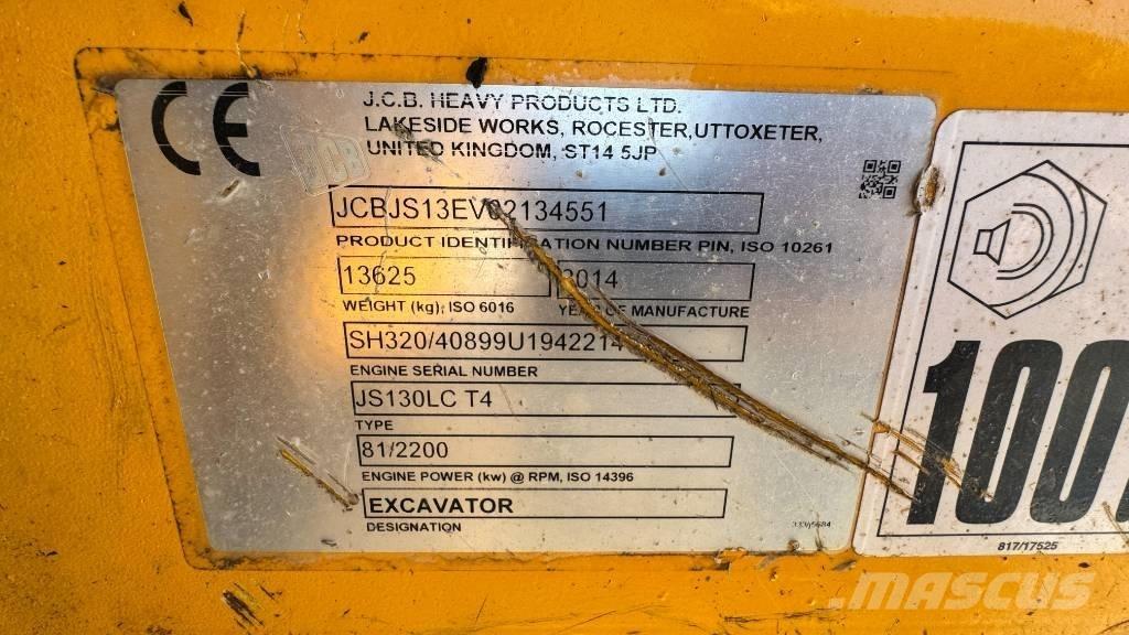 JCB JS 130 LC Pásová rýpadla