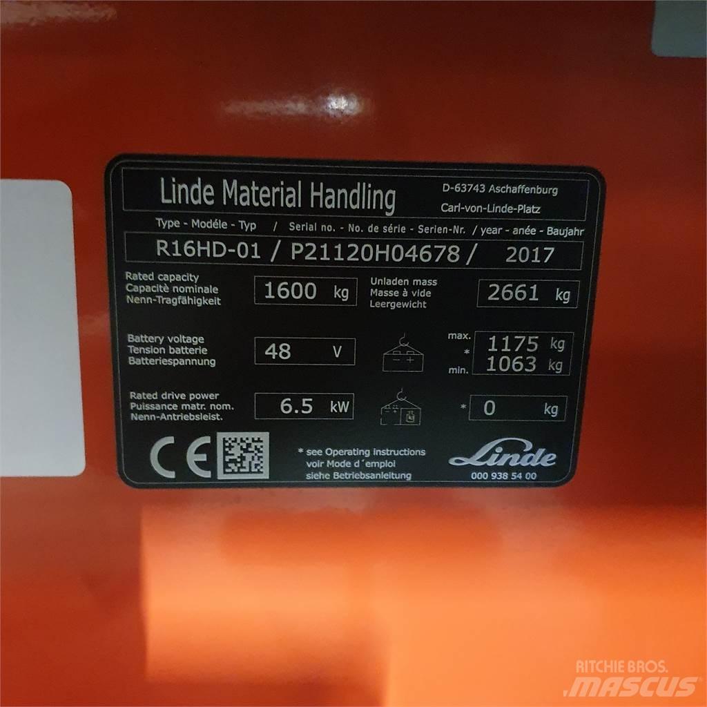 Linde R16HD Retraky