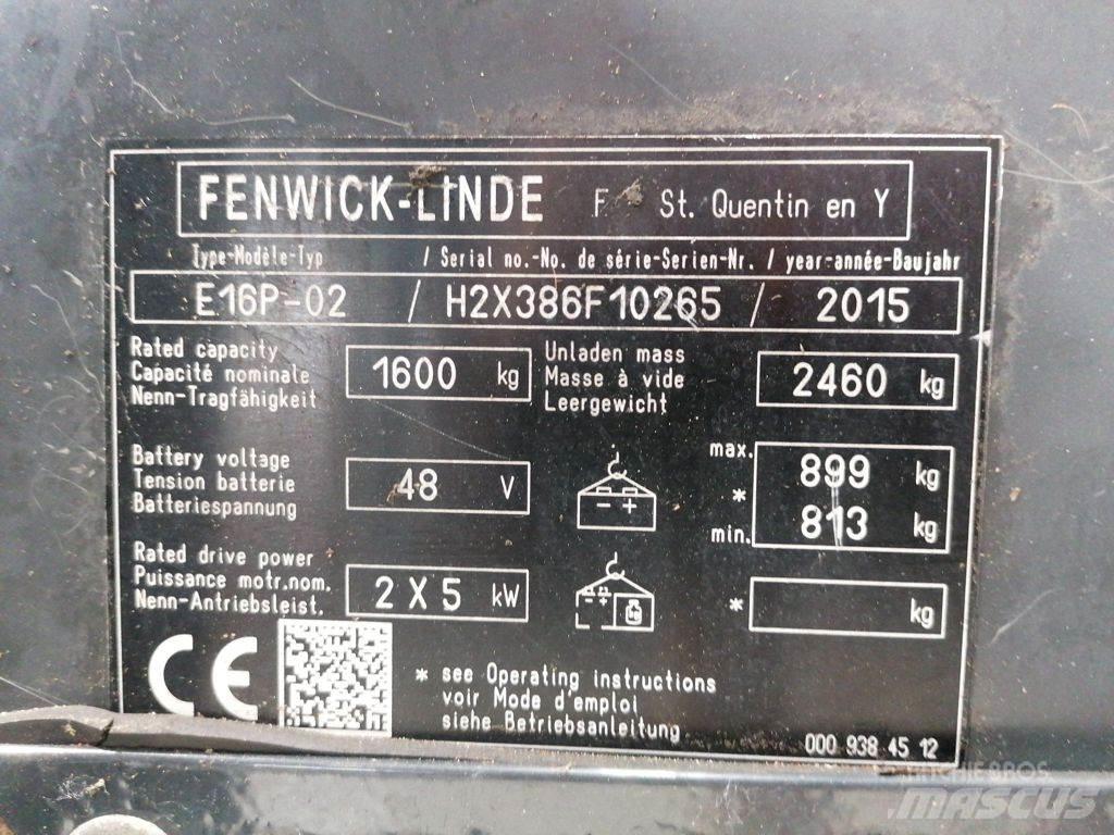 Linde E16P-02 Akumulátorové vozíky
