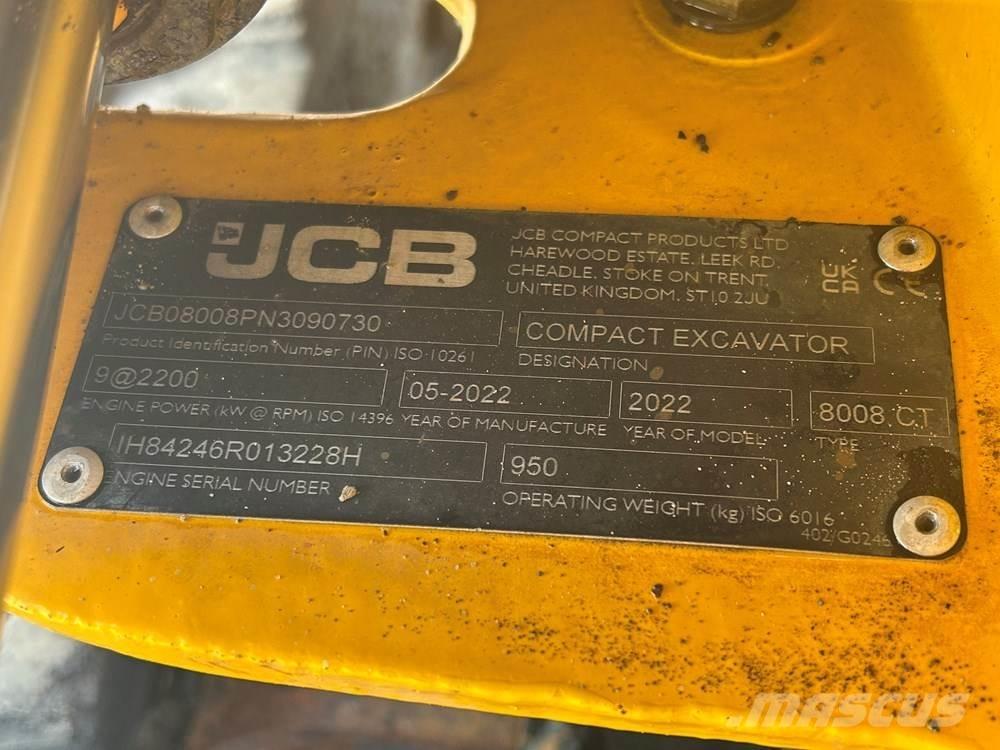 JCB MICRO 8008 Mini rýpadla < 7t