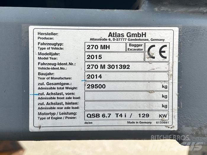 Atlas 270MH Stroje pro manipulaci s odpadem