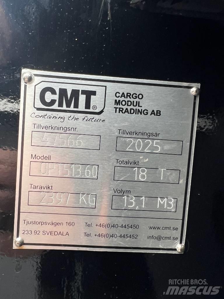 CMT Schaktflak 13m3 Odnímatelné