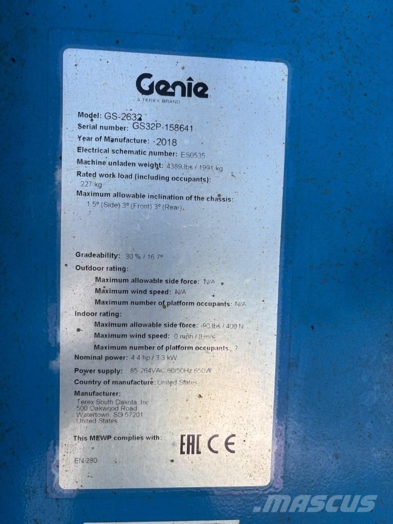 Genie GS 2632 Nůžková zvedací plošina