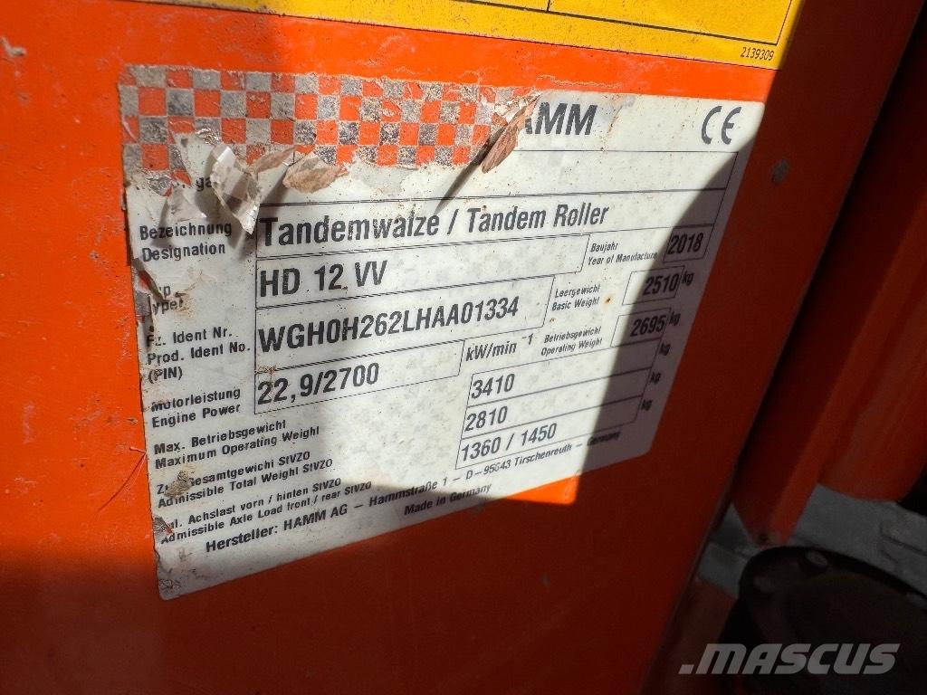 Hamm HD 12 VV Tandemové válce