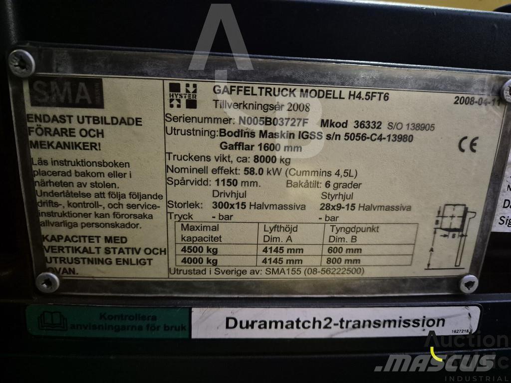 Hyster H4.5FT6 Dieselové vozíky