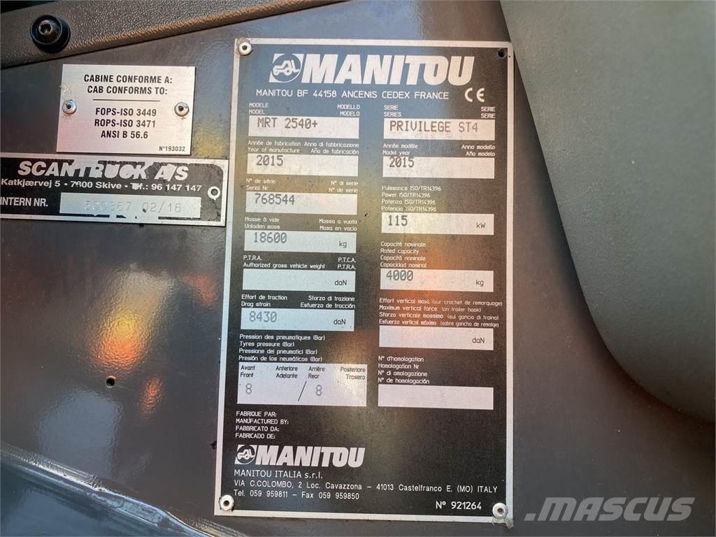 Manitou MRT2540MS Teleskopické manipulátory