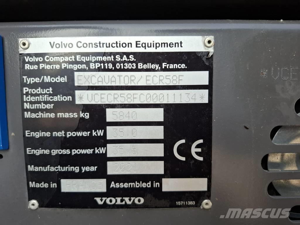 Volvo ECR 58 F Mini rýpadla < 7t