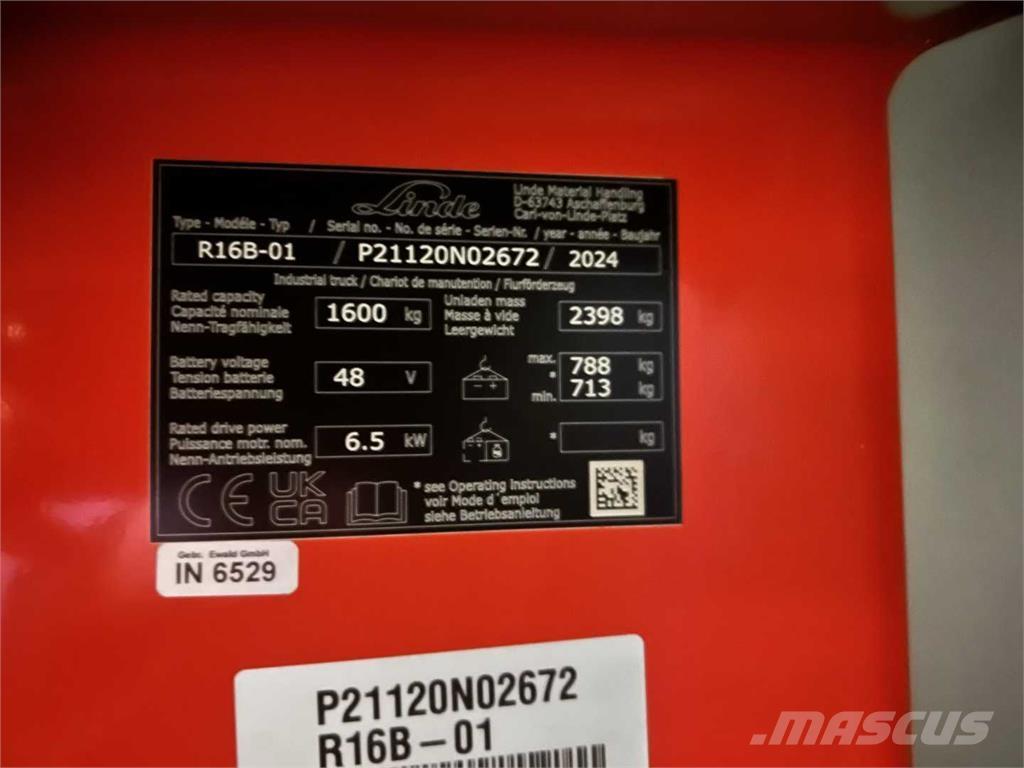 Linde R16B Retraky