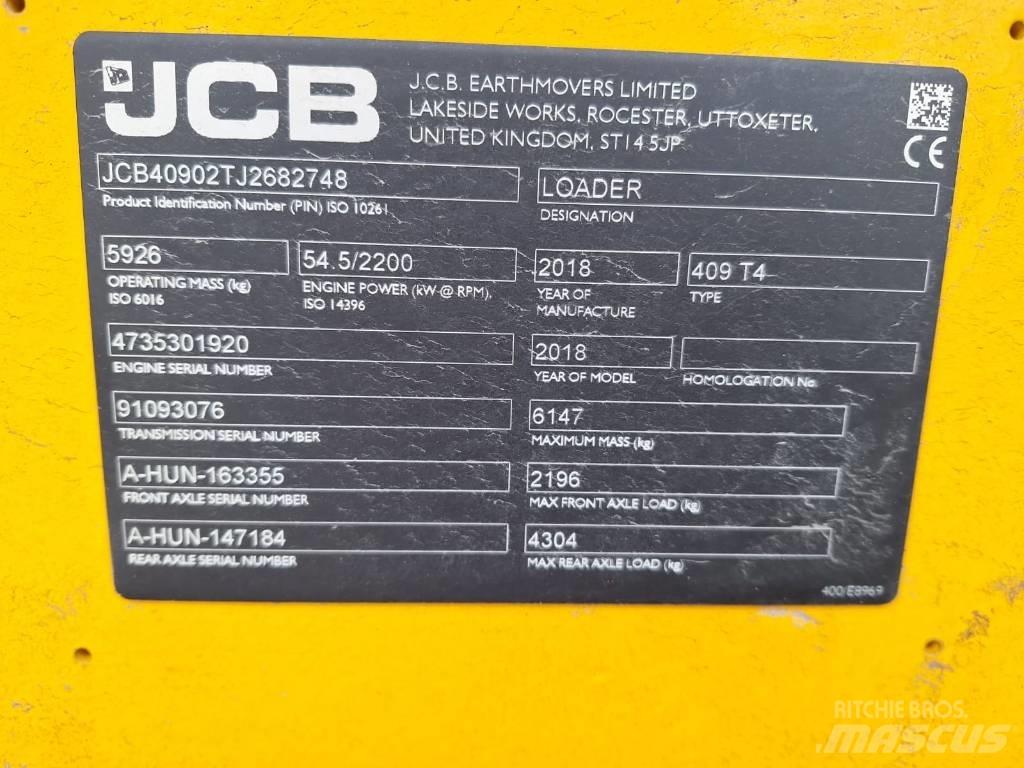 JCB 409 NE T4 Kolové nakladače