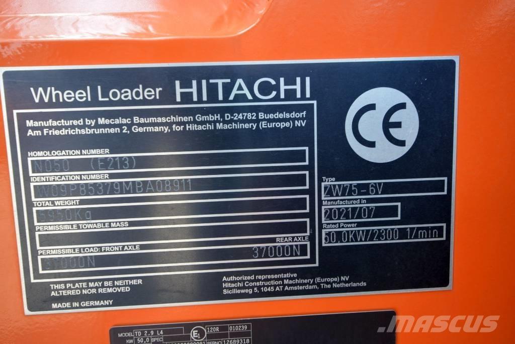 Hitachi ZW 75-6 Kolové nakladače