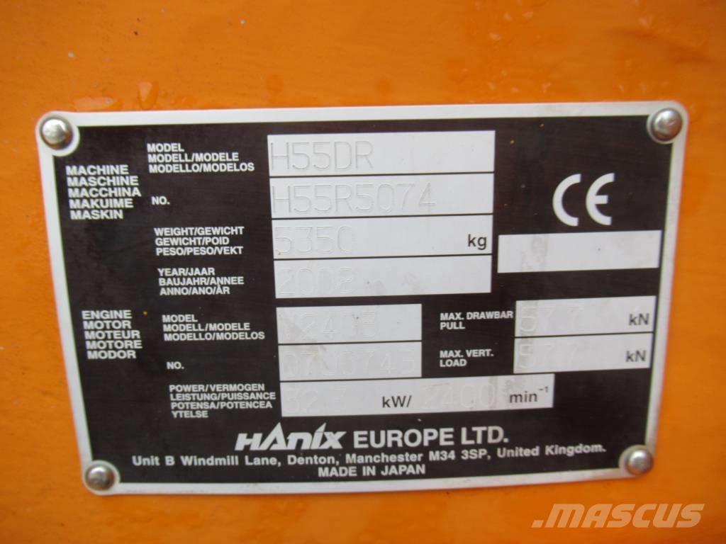 Hanix H 55 DR Mini rýpadla < 7t