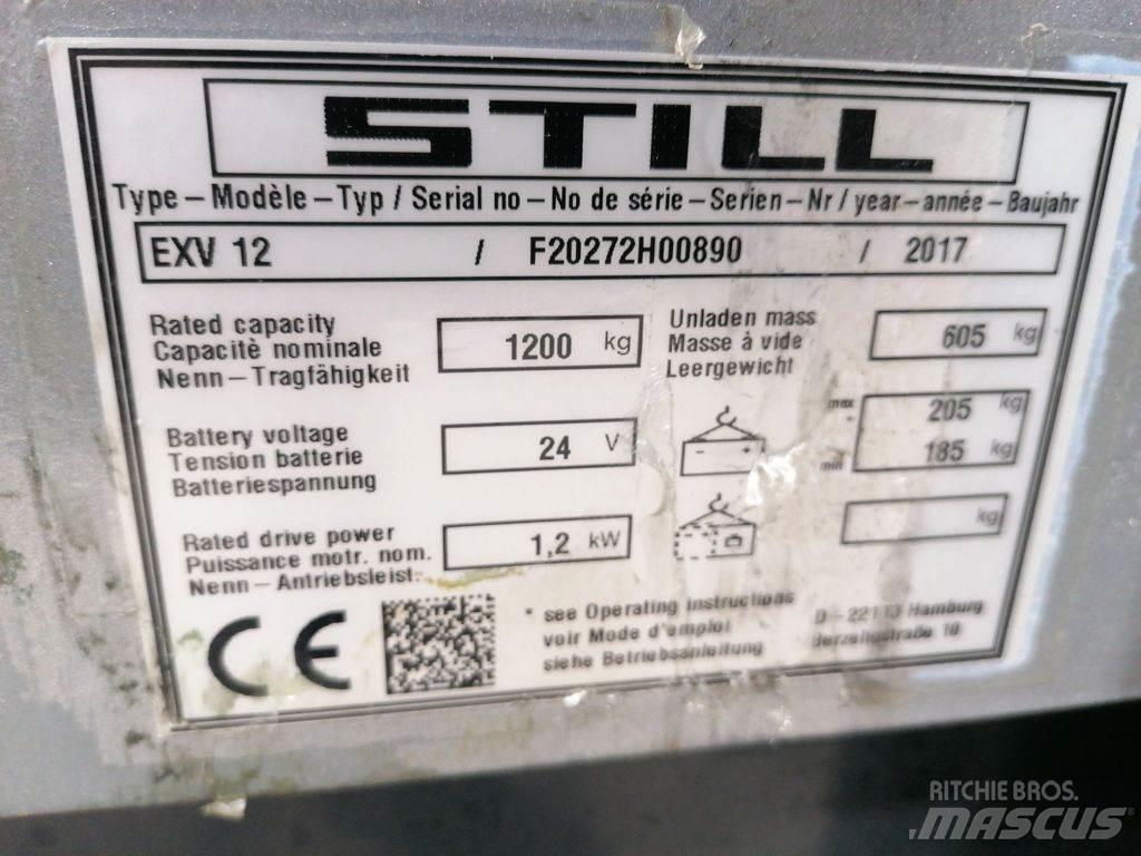 Still EXV12 Ručně vedené vysokozdvižné vozíky