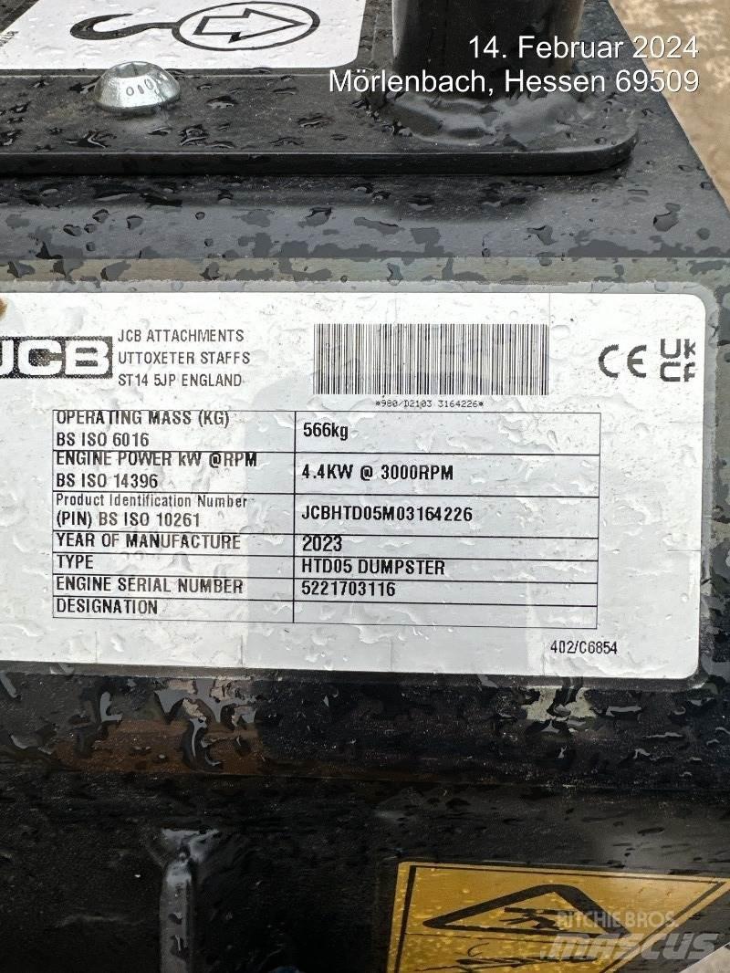 JCB HTD5 mit Tritt Vyklápěcí dempry