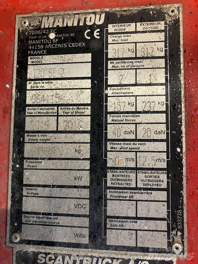 Manitou 120SE Nůžková zvedací plošina