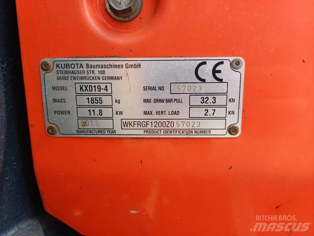 Kubota KX 019-4 Mini rýpadla < 7t