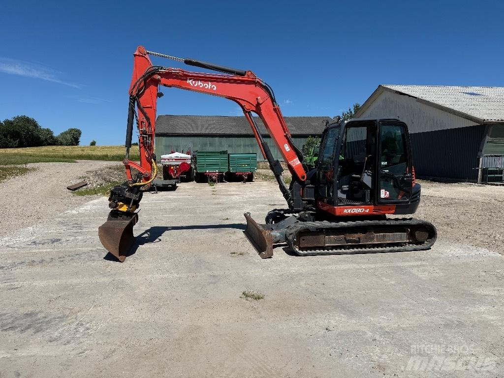 Kubota KX080-4 Midi rýpadla 7t - 12t