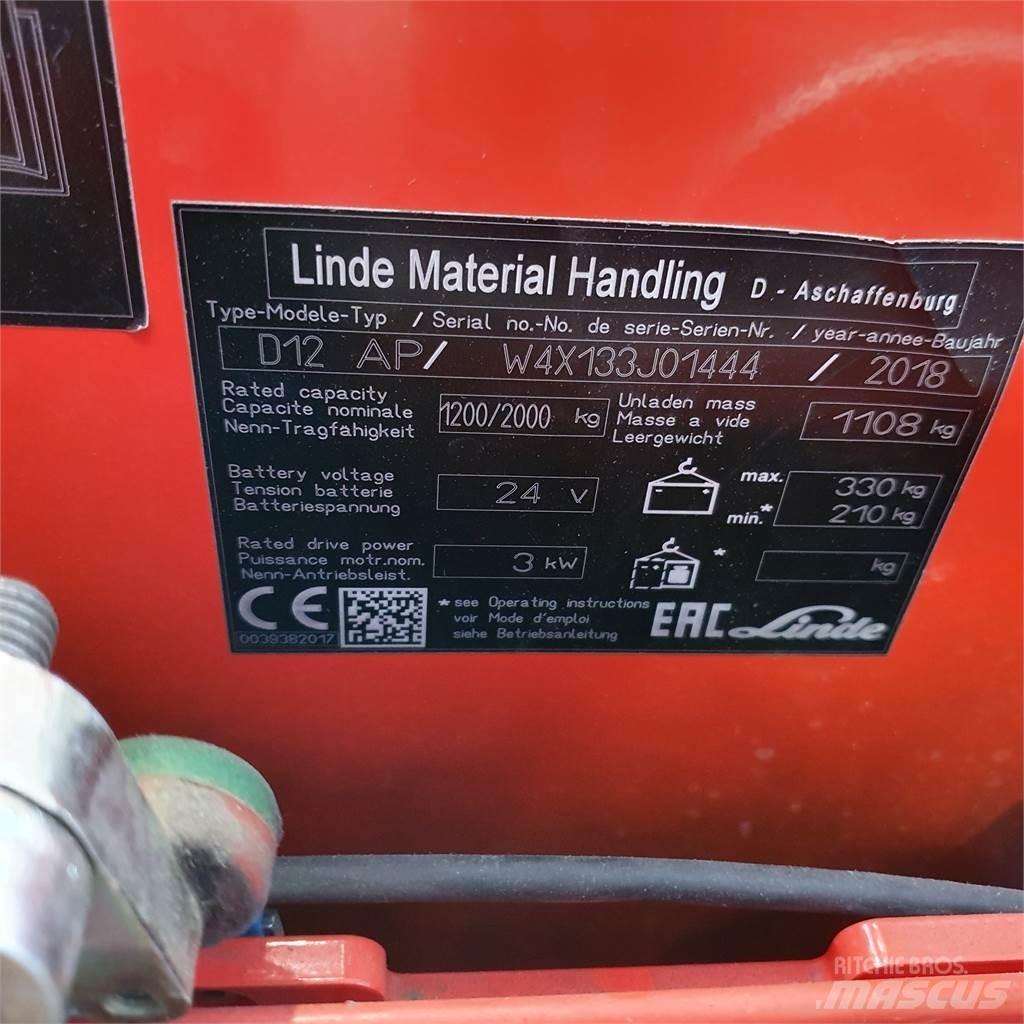Linde D12AP Ručně vedené vysokozdvižné vozíky