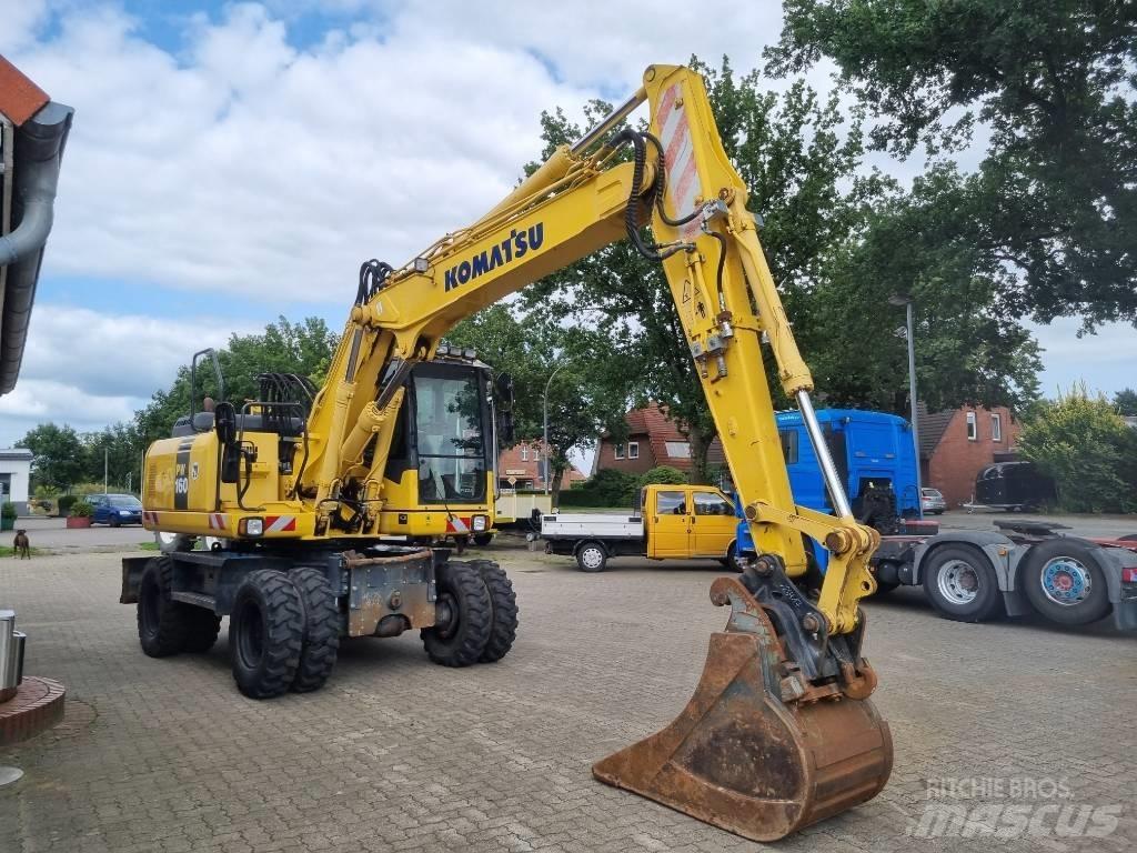 Komatsu PW 160-7E0 Kolová rýpadla