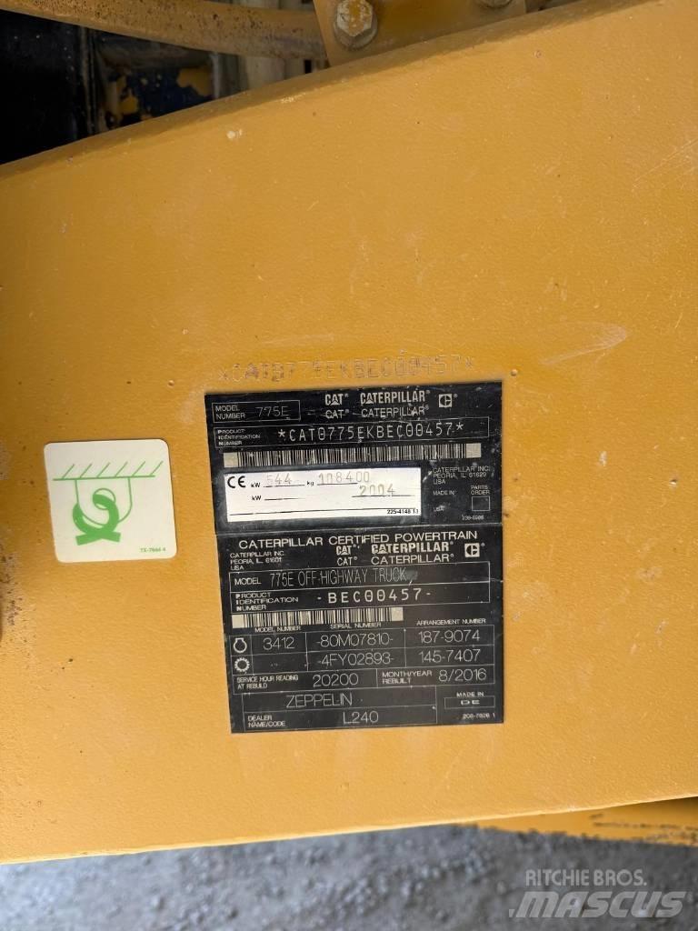 CAT 775 E Pevné dempry
